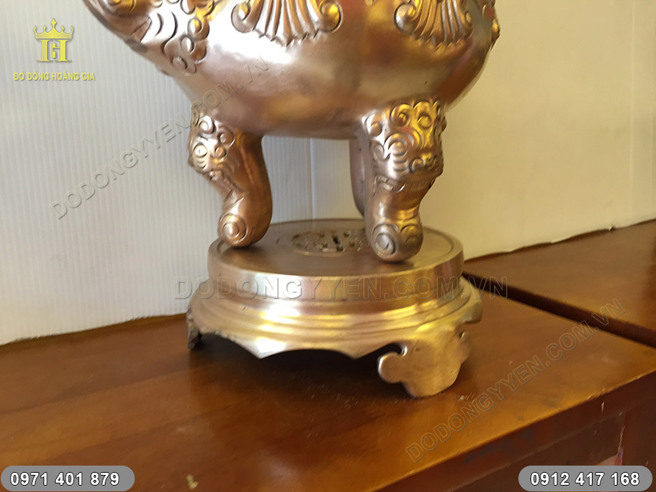 đỉnh đồng đỏ trơn 40cm